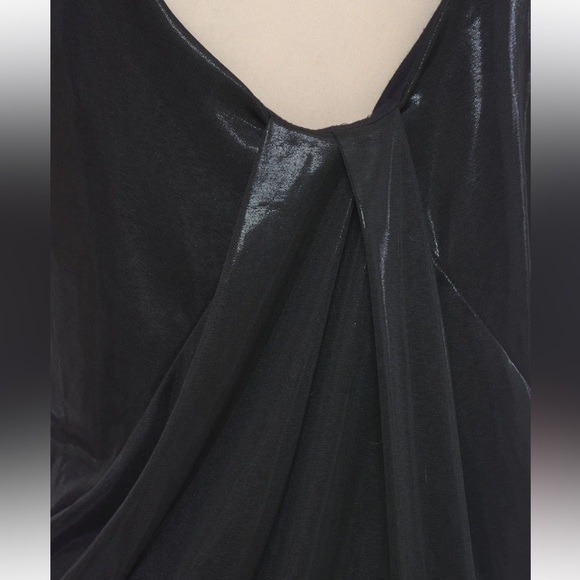 Diane von Fürstenberg Draped Sleeveless Black Top Leeza Womens 2 Lined | L1406 - Picture 6 of 8